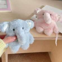 Cute Phone Case, Funny Phone Case, Pink Elephant Ear Plush Phone Case, Compatible With IPhone 1/2, Pro, 3, Pro (2nd Gen), 4, Pro 3