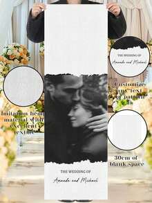 Custom Wedding Ceremony Aisle Decorations, Welcome Chair Covers, Wedding Decorative Flags, Multi-Style And Multi-Size Options, Personalized With Names, Photos And Text To Create A Unique Romantic Wedding, Durable - Multicolor - View 4