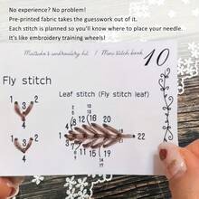 Mini Stitch Book Kit - Complete DIY Sewing & Embroidery Set With Step-By-Step Craft Cards - Pink - View 7