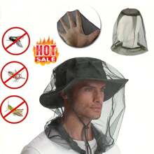 1/2 pieza Red Antiinsectos, Malla Anti-Mosquitos para exteriores, Protección contra Moscas y Bichos | Ultra Grande y Larga, Agujeros Extra Finos para Camping, Senderismo, Pesca, se Adapta a Todos los Sombreros