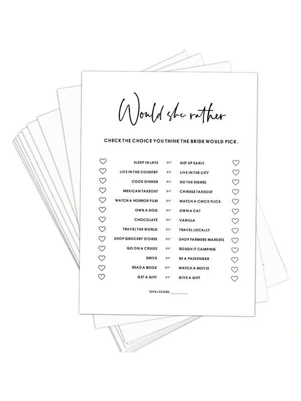 20pcs Bridal Shower Games Who Knows The Bride Best Cards, Fun Activities For Weddings, Bridal Showers And Bachelorette Parties Fun Activities For Weddings, Bridal Showers And Bachelorette Parties
