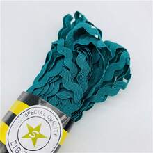 1 pieza 15 yardas Cinta en zig zag de 6mm de poliéster Cinta DIY para manualidades, material para decorar bodas, fiestas, Navidad, lazos - Elige colores - Ver 26