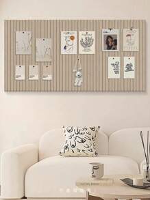 1 Stück strukturierte Streifen Filz Wandpaneel - selbsthaftende wiederverwendbare Pinnwand für Zuhause/Büro, bohrlochfreie Foto-Anzeige & Schlüsselhalter, Party Kulisse mit DIY Dekorationsfunktion (Schmuck/Notizen Aufbewahrung)