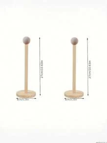 Multi-Tier Wooden Hair Accessory Organizer Display Rack - For Showcasing Hair Scrunchies, Clips And Claw Clips, Offers Soft And Neutral Color Options, Multipurpose Stand, Functional Decorative Piece, Quality Craftsmanship, Hairstylist Gift, Jewelry Tower For Women Storage Organizer Travel Essentials Back To School Dormitory Storage
