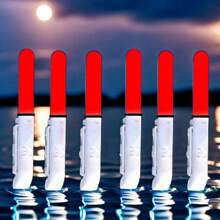 5/10 件鱼咬钩报警器双铃灯夜钓电子鱼竿 LED 荧光棒夜光矶钓浮标无需 CR425 电池