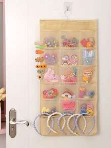 1pc Children's Hair Accessories Storage Bag, Fabric Hair Band, Scrunchie, Hairclip, Hairpin Hanging Organizer Bag - Multicolor - View 6