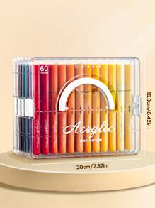12/24/36/48/60 Colors Tip Art Marker Sets, Professional Permanent Sketch Marker Pen , For Art Drawing Painting Sketching Calligraphy , Journal Planner Comics Design School Supplies , Color Rod Straight Liquid Marker Set, Art Supplies School Supplies, Back To School