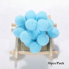 1 包鲜艳的 25/30 毫米弹性绒球 - 彩色 DIY 工艺和艺术装饰，柔软毛绒球，适用于创意项目、派对装饰和节日家居装饰、派对装饰用品