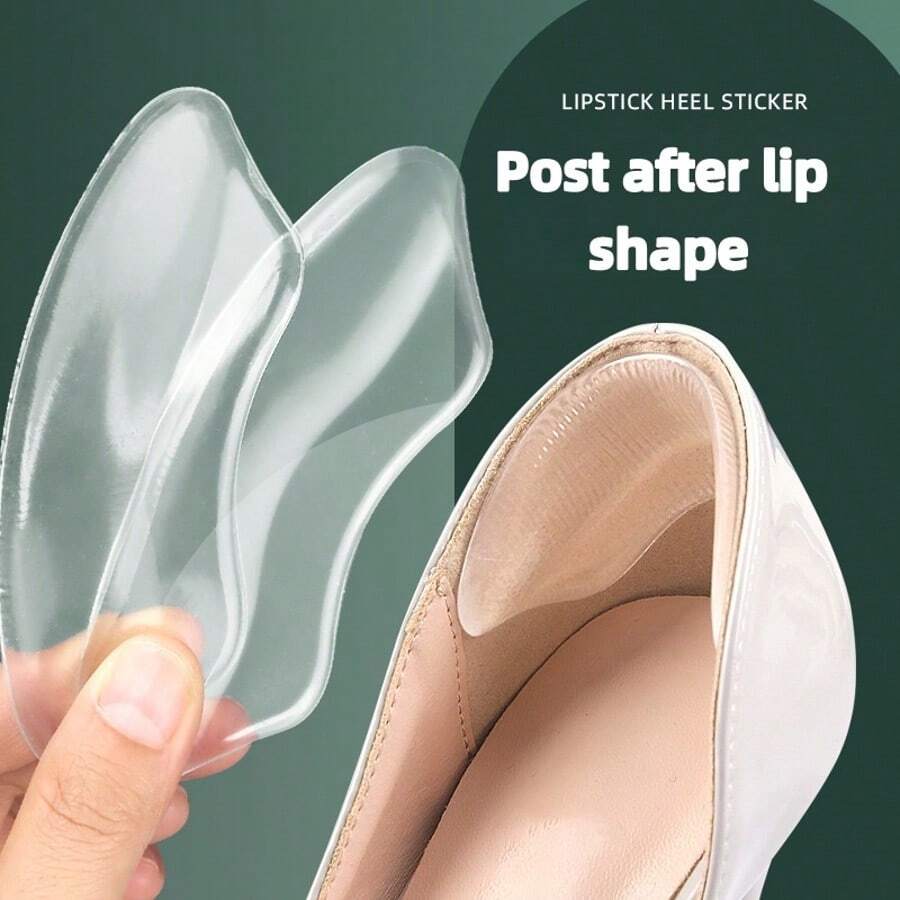 Heel Grips, Half Size Cushion Pads For High Heels, Double-Layer Lips Shape Thickened, Anti-Slip Anti-Friction Adjustable Soft - Multicolor - View 1