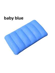 2/1 pieza Almohada decorativa inflable de PVC con flocado de talla grande, cojín gruadrado para viajes al aire libre, siesta, respaldo y asiento