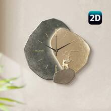 1PC Flat 2D Scandinavian Wall Clock Silent Sweep Movement Frameless Modern Design Ultra-Thin Nordic Style Home Decor For Living Room Bedroom Cafe Office - Noise-Free Slim Battery Operated Minimalist Contemporary Art Timepiece
