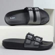 Herren Lässig Sandalen, bequeme Pantoffeln, runde Zehenpartie, modische Outdoor-Strandlatschen