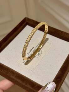 1pc Wheat Ear Braided Bracelet, Women's, Fully Encrusted With Diamonds, Layered And Beautifully Woven - Sui Sui Peace Bracelet - View 3