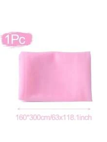 1 pièce Rideau voile rose transparent, drapé de plafond en mousseline, décoration de cérémonie de mariage romantique, rideau transparent polyvalent, décoration de mariage en extérieur, décoration de baby shower, décoration de réception de mariage, décoration de fête d'anniversaire, toile de fond d'arche de mariage, décoration d'arrière-plan de fête - Rose bonbon - Voir 14