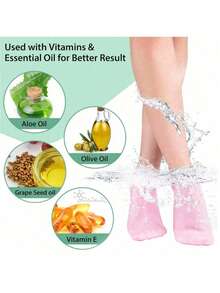 2 Pairs Moisturizing Silicone Gel Socks, Suitable For Cracked Feet, Moisturizing Massage Socks, Foot Care Tool, Gift