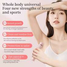 Facial Hair Remover For Women, Mini Painless Face Razor With LED Light, Portable Electric Shaver For Travel, Instant Results, Best Gift, Women's Choice, Daily Essential, Holiday Present - 玫瑰金 - 查看 4