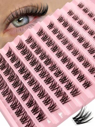 Asiteo 100 片 D 卷单根睫毛，蓬松柔软轻盈仿貂皮睫毛，日常化妆用接发，适合初学者眼妆 DIY 睫毛在家睫毛簇，睫毛簇，单根睫毛，睫毛，假睫毛