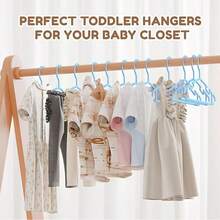 Kids Hangers 10pcs/20pcs Baby Hangers For Closet Toddler Hangers Plastic White Children Hangers Small Hangers 10.24inch - Multicolor - View 2