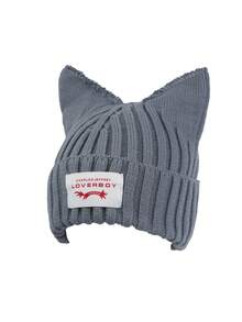 女士时尚百搭可爱耳针织帽 - 彩色 - 查看 6