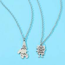 bandai Anime SquarePants Patrick Star Pendant Necklace For Boy Girl Couple Accessories Ins Cartoon Friendship Gift