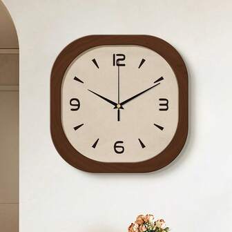 1 件平面二维斯堪的纳维亚挂钟静音扫频机芯无框现代设计超薄北欧风格家居装饰适用于客厅卧室咖啡厅办公室 - 无噪音纤薄电池供电简约当代艺术钟表房间装饰卧室装饰宿舍装饰返校学校装饰学校惊喜