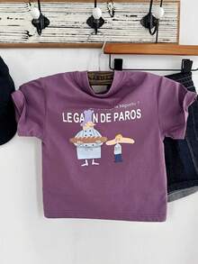 2025年夏季新款儿童卡通圆领套头衫男童 - 紫色 - 查看 6