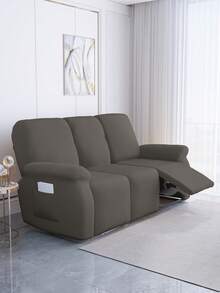 4 件套防水防滑现代躺椅套，弹力牛奶纤维面料椅套，带松紧带，可机洗，柔软磨砂一体式躺椅保护套，涤纶和氨纶混纺