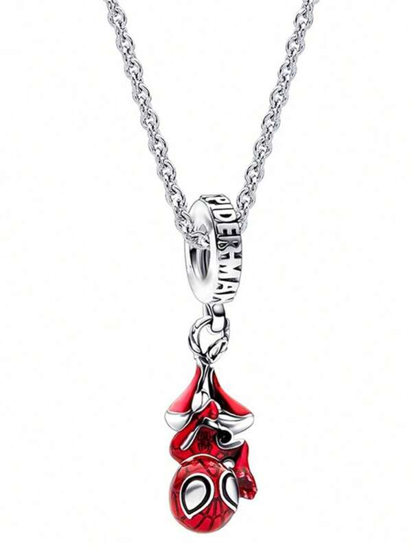 Disney 1pc Disney Marvel Themed Metal Pendant Necklace, Fashion Accessory For Teens