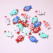 20 Peças Encantos de Peixe de Aço Inoxidável Esmaltado de 10x6mm, Pingente Pequeno e Fofo de Aço Inoxidável, Acessórios de Fabricação de Joias DIY