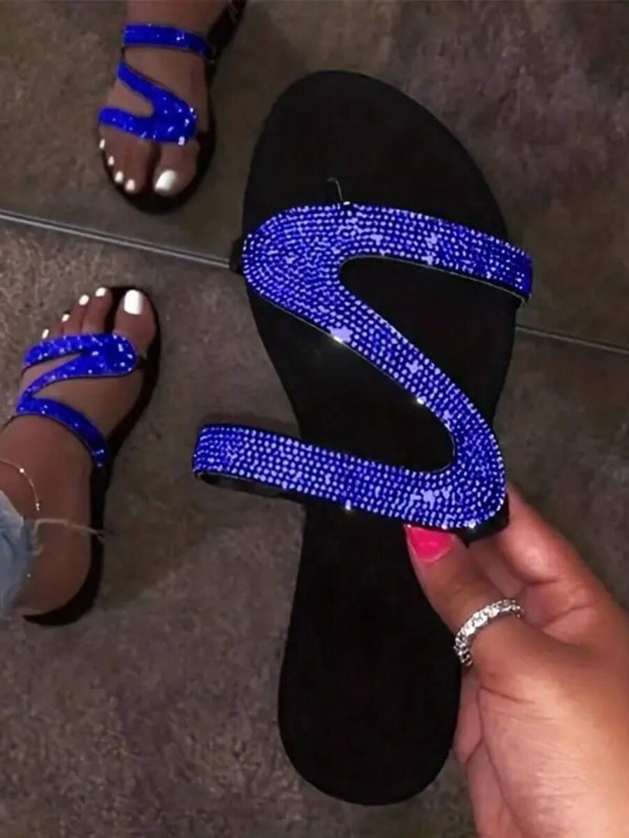 New Stylish High-End Women Sandals, Minimalist & Practical Multi-Function - Blue - View 1