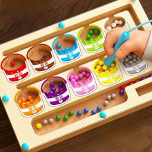 Magnetic Maze Rolling Ball Toy, Focus Training Toy For 3-6 Years Old Kids, Attention Exercises, Children Intelligence Developing Game