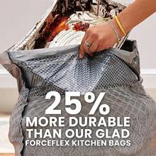 Bolsas de basura grandes con cordón para cocina - Bolsa de basura negra ForceFlex de 20 galones, Clean - 80 unidades - 80 Unidad (Paquete de 1) - Ver 11
