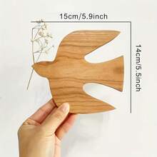 Handmade Wooden Bird Wall Hanging - Artistic Home Decor Sculpture, Light Brown Wood Grain Finish, Electricity-Free, Suitable For Any Room Decoration, Art Display | Elegant Design | Smooth Texture, Bird Decor Bedroom Decor Wall Decor