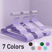 100/60/20/10/1 Pc Commercial Metal Hangers - Heavy Duty Non-Slip Rubber Coated Garment Hangers, Ultra Strong Rustproof Closet Organizers For Hotel/Retail/Home Use - Luxury Space Saving Hangers For Coats/Dresses/Pants,Wardrobe Organiser(Bulk Set)