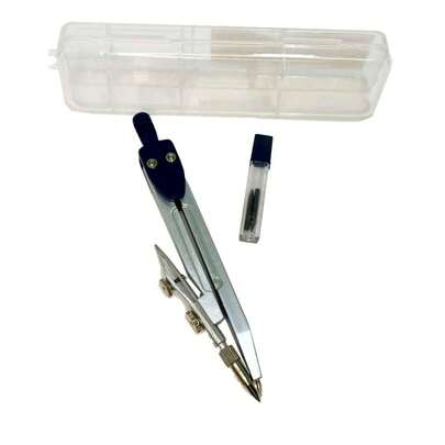 Conjunto Compasso Escolar Metal Grafite Material Escolar Estojo Escritório Geometria Cores Sortidas