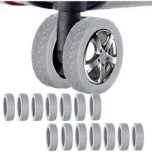 16/8 Peças Coberturas de Roda de Mala, Protetores de Roda de Mala, 1 Peça Protetores de Roda de Mala Portáteis, Coberturas de Roda de Mala de Silicone Coloridas para Conjuntos de Malas com 8 Rodas Giratórias, Capas de Roda Redutoras de Ruído para Cadeiras de Rodas de Escritório, Capas de Mala Anti-Abrasão e Anti-Ruído, Protetores de Mala, Itens Essenciais de Viagem de Férias, Acessórios de Viagem, Capas de Roda de Mala de Mão para a Maioria dos Conjuntos de Malas com Rodas.