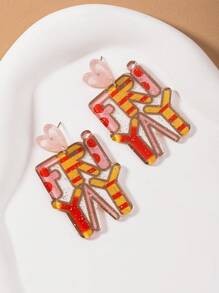 1 Pair Butterfly & Ghost Dangle Earrings, Cute Halloween Jewelry