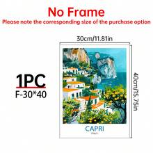 La Dolce Vita Travel Poster, Italy Wall Decor, La Dolce Vita Coast Poster, Italian Print, Retro Spritz Art, Honeymoon Gifts, Set Of 1, Canvas Posters, Canvas Wall Decor For Home, Living Room, Bed Room, Kitchen ,Bathroom,Wall Art Birthday Graduation Coastal Decor Coastal Decor Beach Decor