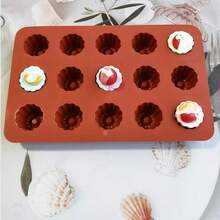 1 Piece 8-Cavity Cylindrical Silicone Chocolate Mold, Used For Ice Cream, Jelly, Pudding, Chocolate Dessert Cake Baking Tools, Is Ideal For Making Chocolate Cake Desserts. - Red - View 21