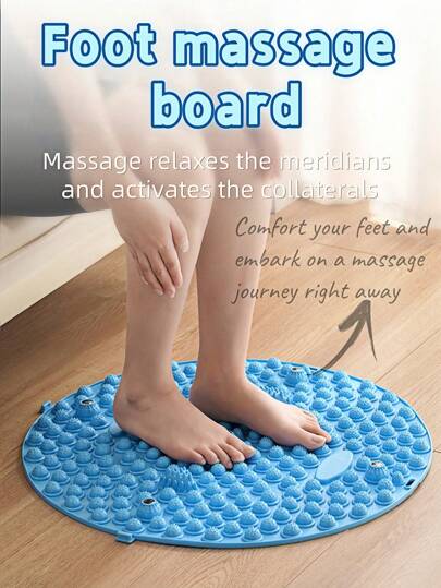 1 Stück Fußmassage-Matte, runde Fußreflexzonen-Massagematte mit Akupunkt-Massage, Fußmassage-Pad, Silikon-Massagegerät für Erwachsene