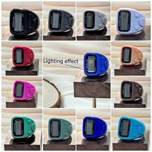 2pcs/3pcs/4pcs Portable Compact Ring-Shaped Electronic Counter, Digital Display Hand Tally Counter Convenient For Middle East/Arabic Prayer, Jump Rope, Exercise, Yoga, Counting, Lathe, Chanting, Kneeling Count, Finger Ring Counter