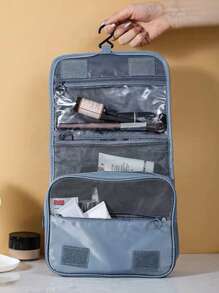 1 Stück multifunktionale Kulturtasche mit großer Kapazität und Haken, tragbare Reiseorganizer Tasche, Kosmetiktasche, Kulturtasche, Reiseartikel, Kreuzfahrtartikel, Wohnheim-Artikel, Geschenk für Brautjungfern, Mutter, Geburtstag, Freund & Lehrer, Wohndekoration, Badezimmer, Schlafzimmer, Schmuckorganizer, Lippgloss, Nagellackorganizer Badezimmer Accessoires Rückkehr zur Schule