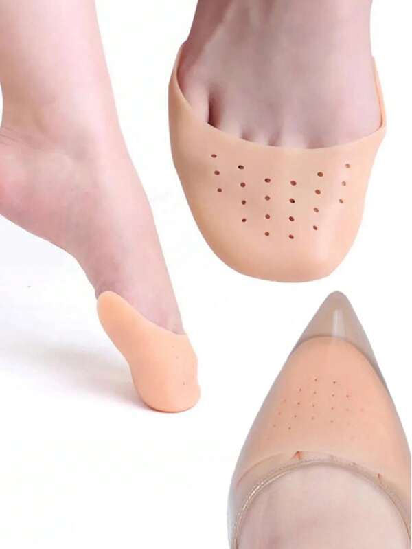 2 piezas Almohadillas para las puntas de los pies de ballet, Protector de silicona para los dedos, Almohadillas para zapatos de punta, Alivio del dolor en la parte delantera del pie, Protección para la punta de los dedos, Adecuado para tacones altos y zapatos de punta