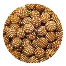 Perola Craquelada 12mm c/furo 50 unidades - Dourado - Visão 1