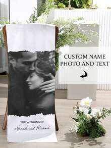 Custom Wedding Ceremony Aisle Decorations, Welcome Chair Covers, Wedding Decorative Flags, Multi-Style And Multi-Size Options, Personalized With Names, Photos And Text To Create A Unique Romantic Wedding, Durable - Multicolor - View 26