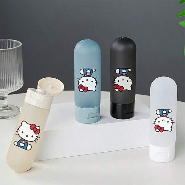 Sanrio 4-Piece Hello Kitty Cartoon Spray Bottle For Women Home Travel Separate Bottle Makeup Water Alcohol Ultra Fine Mist Face Replenishment Small Spray Bottle Portable Travel Separate Bottle Suitable For Travel