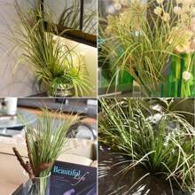 8/16PCS Artificial Plants,Artificial Shrubs Wheat Grass Greenery,Artificial Greenery Stems Fake Outdoor Plants For Home Decor,Fake Tall Grass Artificial Grass Plant For Outdoor Indoor Decor