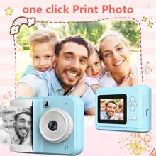 Kids Camera Instant Print, For Girls, Screen Kids Digital Camera, Birthday Christmas Kids Toys Gifts Selfie Children Camera For Kids Age 6-12 Years Old Girls
