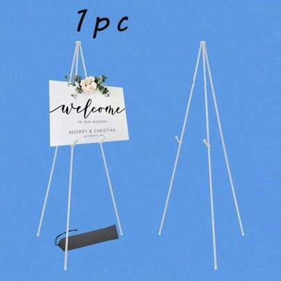 1PC Foldable Easel Stand, "66"" Wedding Sign Easel Stand - Portable Display Stand With Bag - Holds 5lbs" For Wedding Banner And Poster Display Adjusta