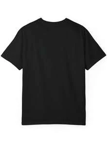 Camiseta cómoda de verano para hombres, camiseta de manga corta con estampado de patrón de animal lindo, top casual de moda para la vida diaria - Negro - Ver 3